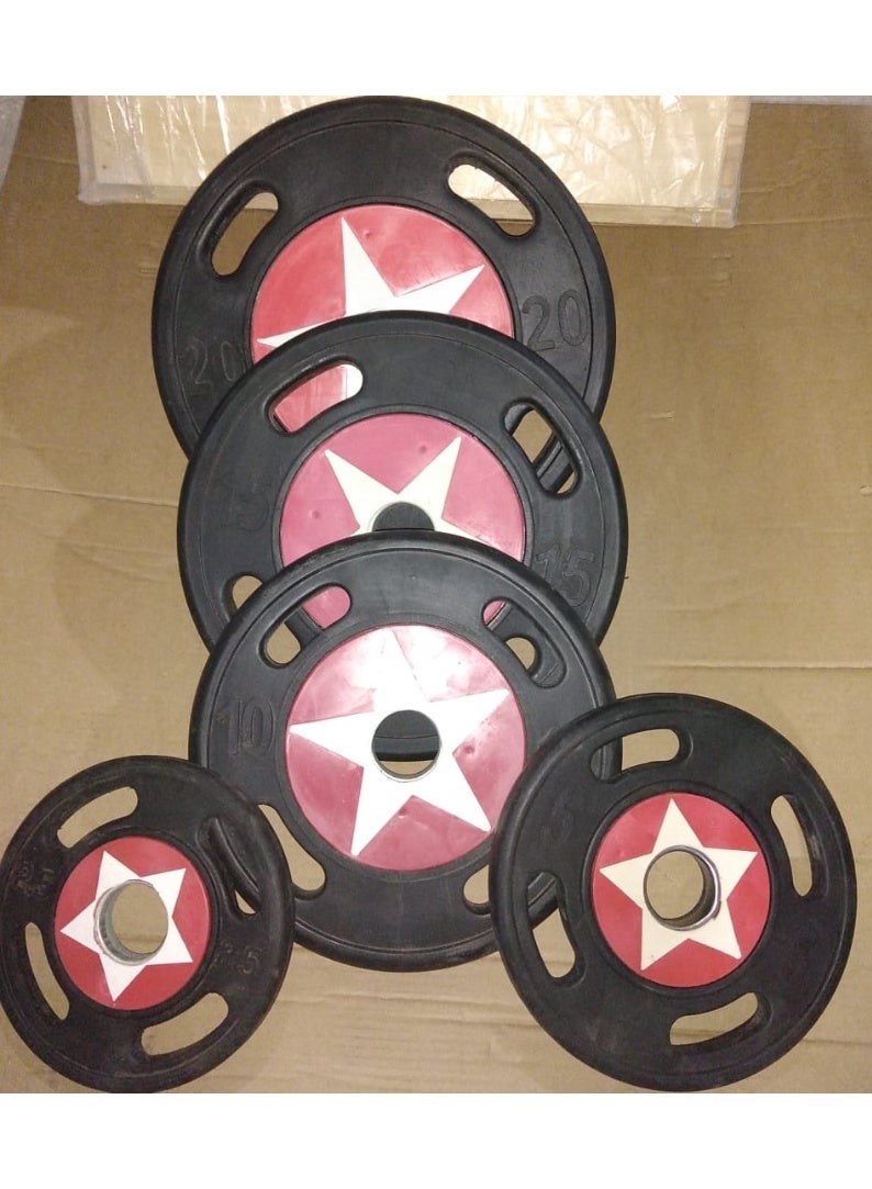 Black America Weight Plates 10kg(51mm hole/2 PCS) - Image 2